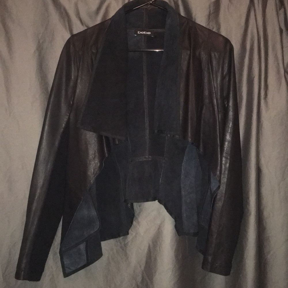 Brand new lamb skin bebe throw/blazer